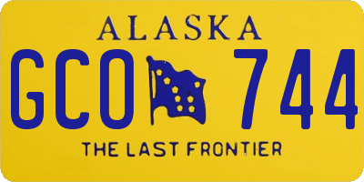 AK license plate GCO744