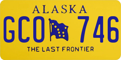 AK license plate GCO746