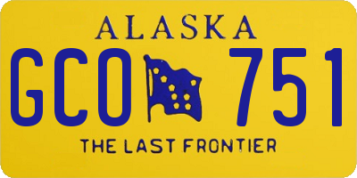 AK license plate GCO751