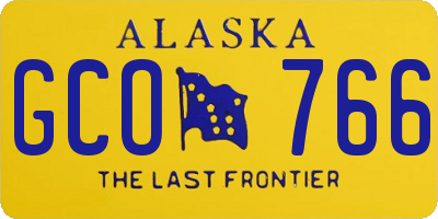 AK license plate GCO766
