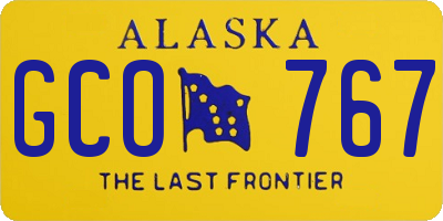 AK license plate GCO767