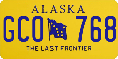 AK license plate GCO768