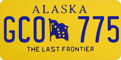 AK license plate GCO775