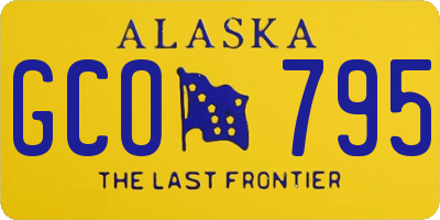 AK license plate GCO795