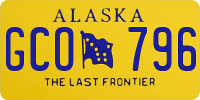 AK license plate GCO796