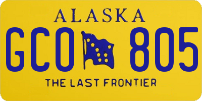 AK license plate GCO805