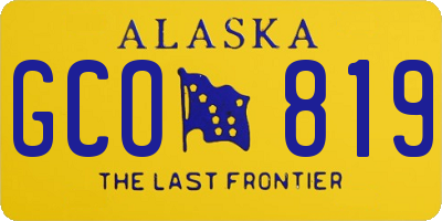 AK license plate GCO819