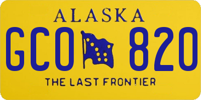 AK license plate GCO820