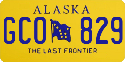 AK license plate GCO829