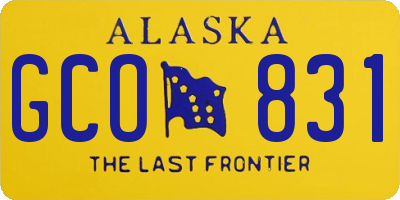 AK license plate GCO831