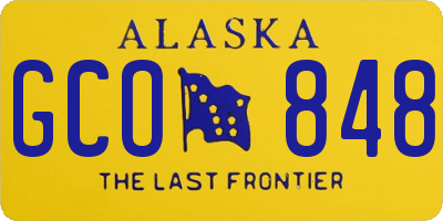 AK license plate GCO848