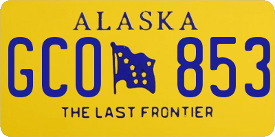 AK license plate GCO853