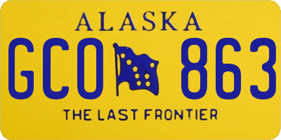 AK license plate GCO863