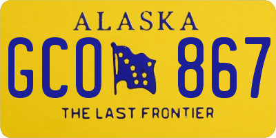 AK license plate GCO867