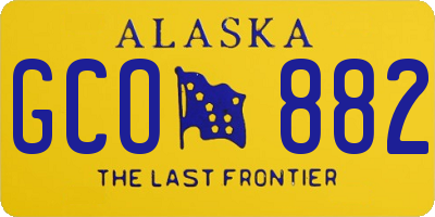 AK license plate GCO882