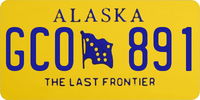 AK license plate GCO891