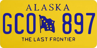 AK license plate GCO897