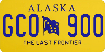 AK license plate GCO900