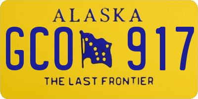 AK license plate GCO917