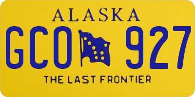 AK license plate GCO927