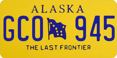 AK license plate GCO945