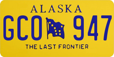AK license plate GCO947