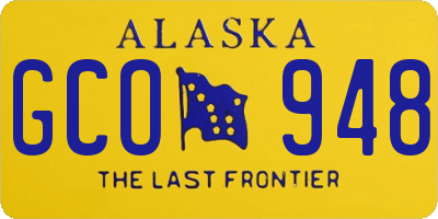 AK license plate GCO948