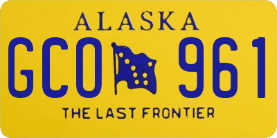 AK license plate GCO961