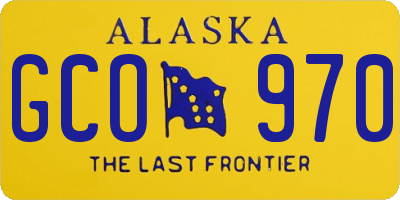 AK license plate GCO970