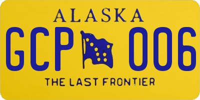 AK license plate GCP006
