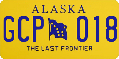 AK license plate GCP018