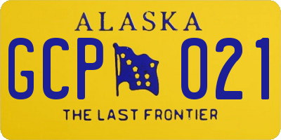 AK license plate GCP021
