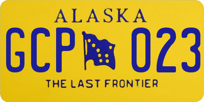 AK license plate GCP023