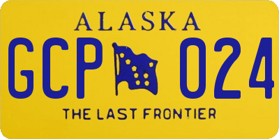 AK license plate GCP024