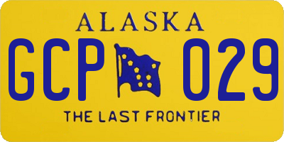AK license plate GCP029