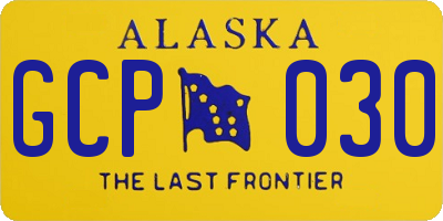 AK license plate GCP030