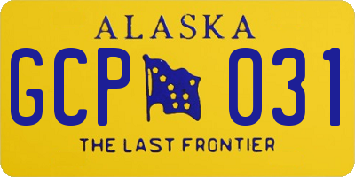 AK license plate GCP031