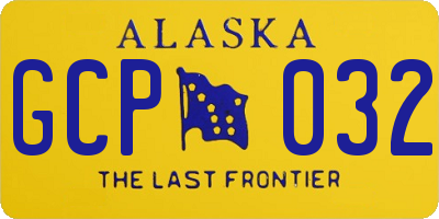 AK license plate GCP032