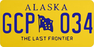 AK license plate GCP034