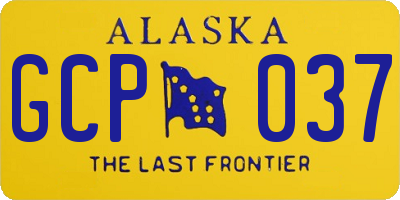 AK license plate GCP037