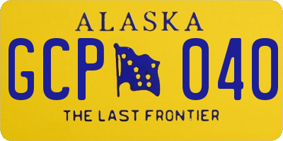 AK license plate GCP040