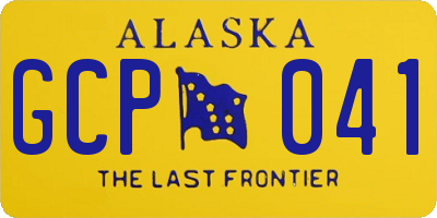 AK license plate GCP041