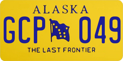AK license plate GCP049