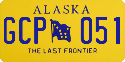 AK license plate GCP051