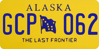 AK license plate GCP062