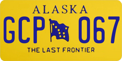 AK license plate GCP067