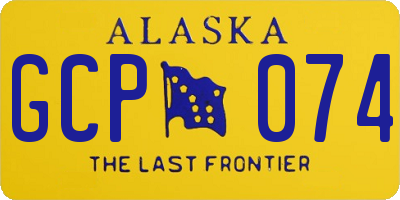 AK license plate GCP074