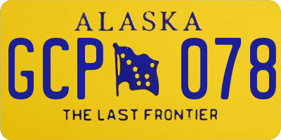AK license plate GCP078