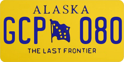 AK license plate GCP080