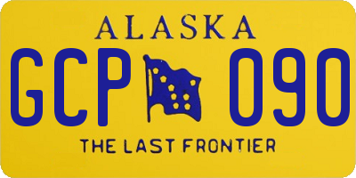 AK license plate GCP090